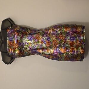 Rainbow Snakeskin Dress